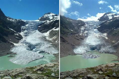 glacier glaciers melting switzerland trift glacial swiss glaciation global warming activity human retreat caused weebly
